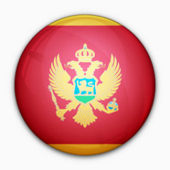 国旗黑山对世界标志图标