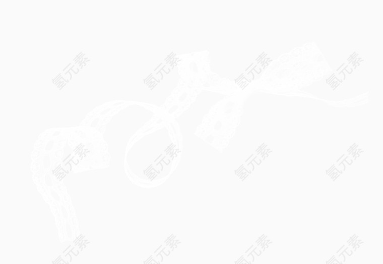 白色蝴蝶结丝巾