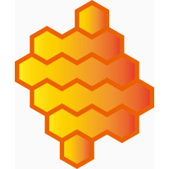 橙色蜂窝格素材