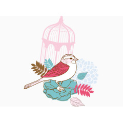 手绘精美动植物