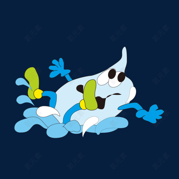 卡通人物水滴