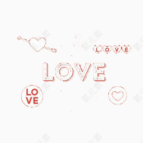 LOVE 红色 节日 祝福