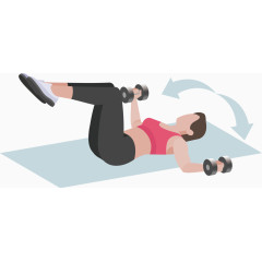 女士带哑铃臂力运动