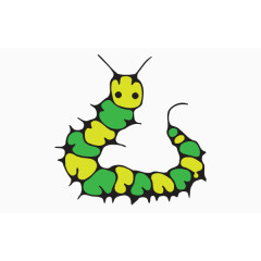 矢量儿童画毛毛虫