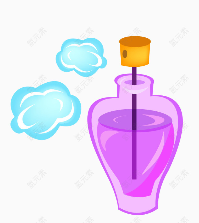玫红色香水瓶