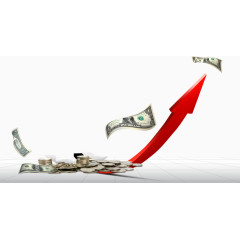 货币箭头现代化元素