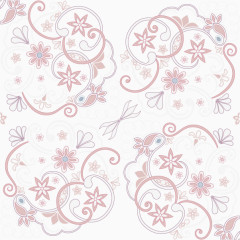 淡雅花纹素材