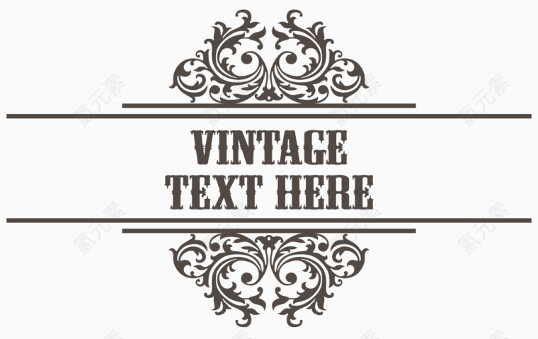 欧式花纹模式矢量