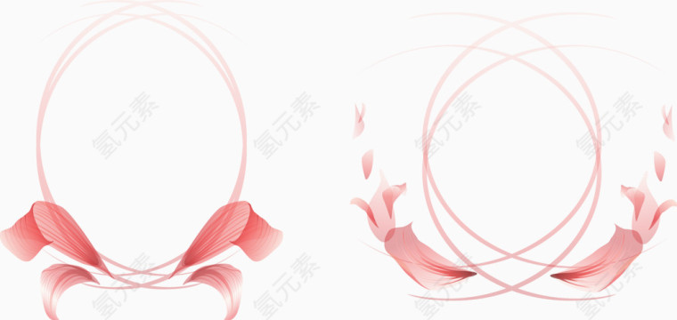 水彩精美彼岸花花边矢量
