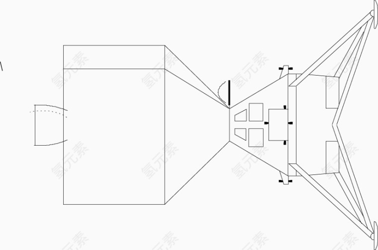 矢量创意设计航天卫星支架图标