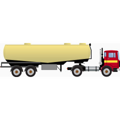 运输石油大卡车卡通矢量图