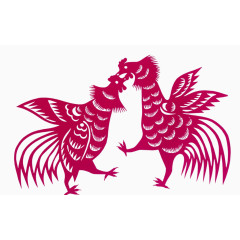 公鸡剪纸