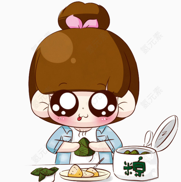 吃粽子图案