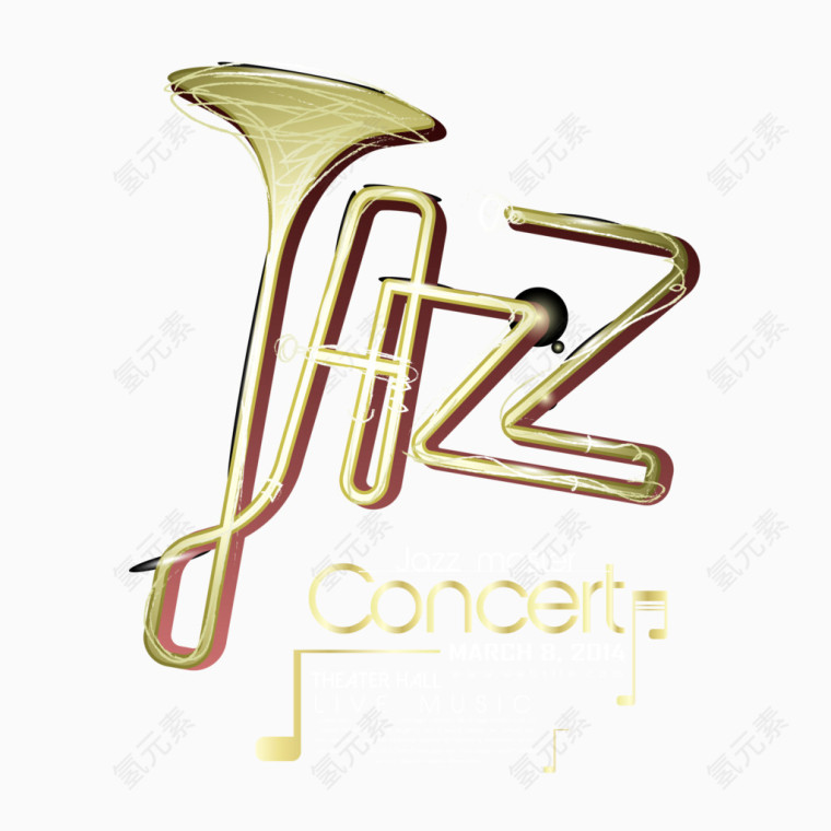 创意爵士乐 宣传册 封面 矢量 金属质感