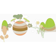 地球村环保素材海报元素