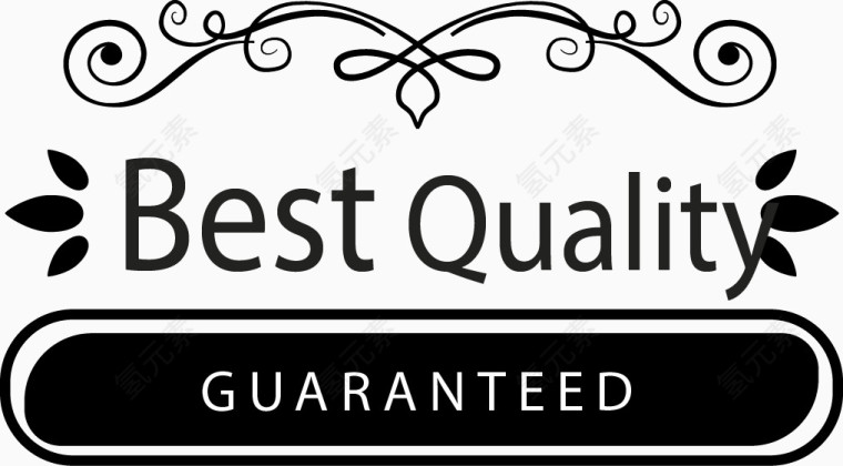 黑色优质标签矢量图