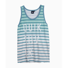 Quiksilver/Quiksilver 蓝色清爽条纹清爽棉质面料渐变色彩运动男士背心62-1154-BKT0