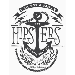 创意黑色字母插画涂鸦