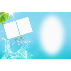 蓝色照片相册模板元素