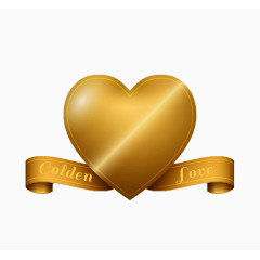金色爱心装饰图案