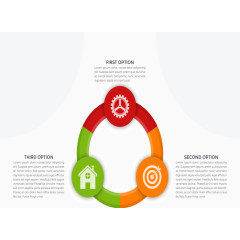 彩色大圆图表信息PPT矢量元素