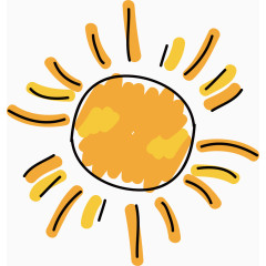 创意手绘太阳素材