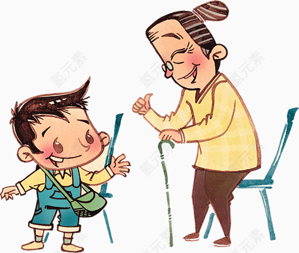 卡通手绘文明文化