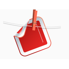 红色绳子上的撕纸标签背景