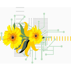 柠檬黄清新矢量图片