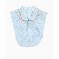 宝姿娃娃领钉珠装饰假领子