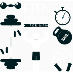 矢量健身器材元素