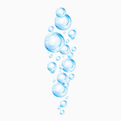 矢量动态升腾的水珠小水泡