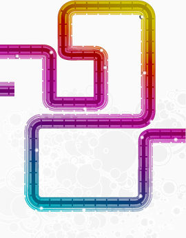 彩色路线设计矢量图片