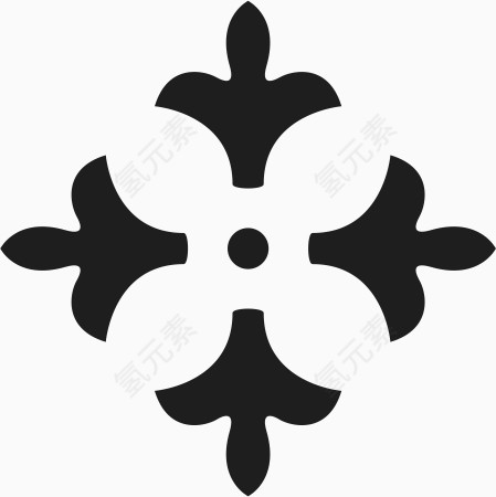 角花底纹花型对称平面图形