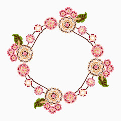 美丽手绘花簇