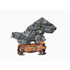 马到成功天然灵璧石摄影免抠图片