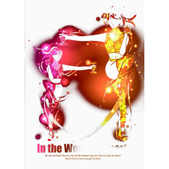 举哑铃的发光女人