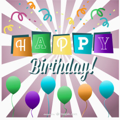 生日卡通背景素材