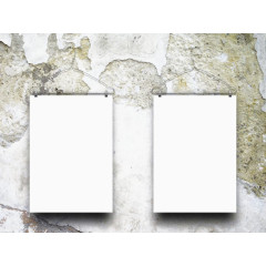 墙面上的广告牌