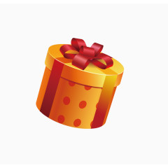 橙色圆柱形礼盒