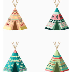 矢量民族风蒙古包