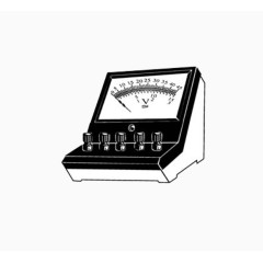 手绘黑白电压表