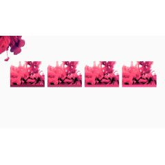 红色创意烟雾ppt模板