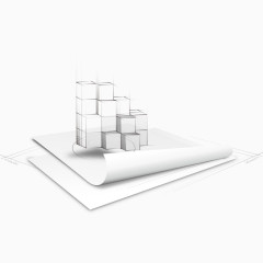 手绘魔方建筑图纸