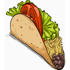 美味的矢量卷饼