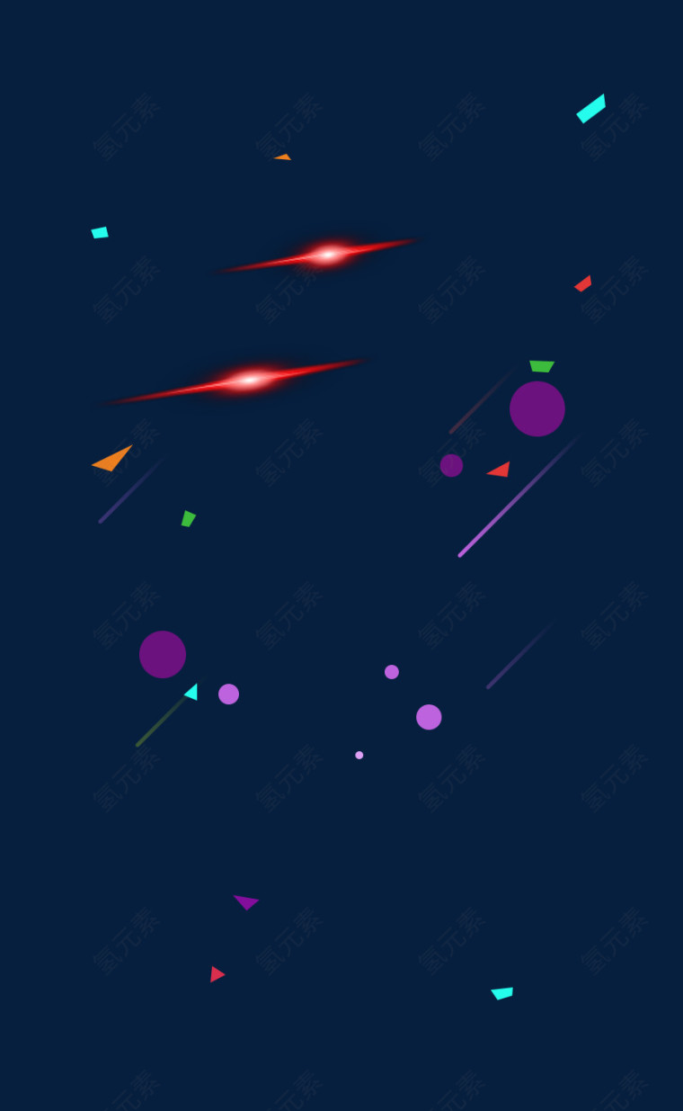 不规则图形三角形炫光漂浮