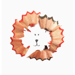 创意铅笔屑小狮子