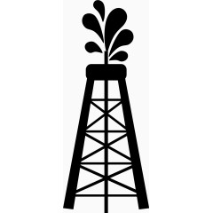 矢量石油砖井出油塔图标2