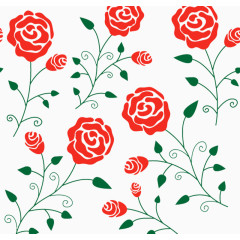 鲜艳红色玫瑰墙纸