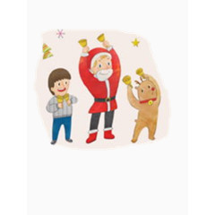 和圣诞老人玩耍